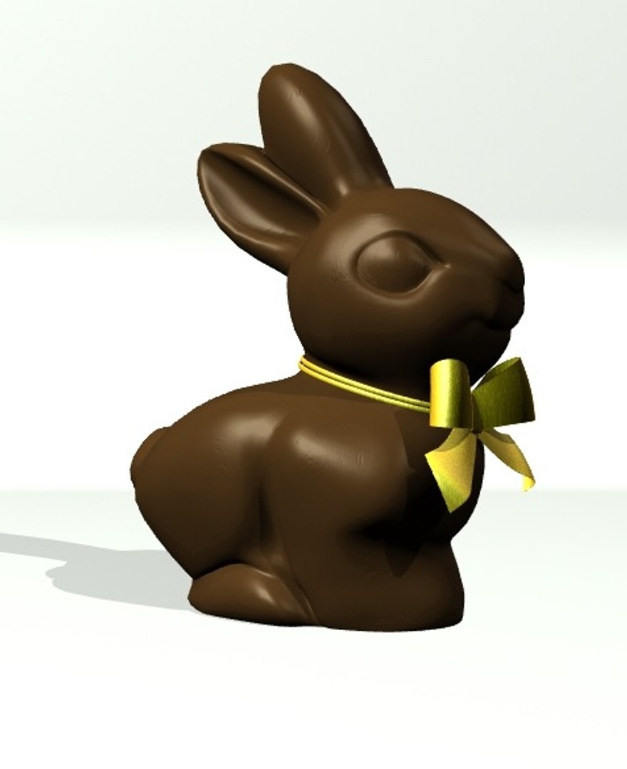 Chocolate Easter Bunny 3d Model