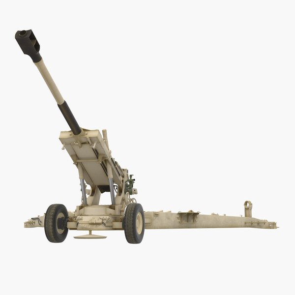 3D artillery m198 155mm howitzer model