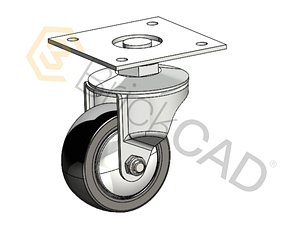 3D Swivel Plate Caster Wheel