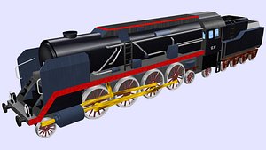3D model steam locomotive 12-10