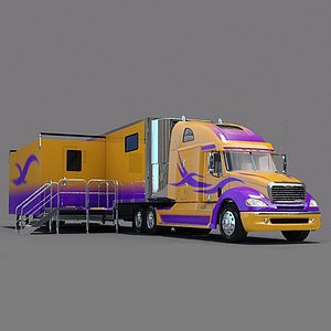 Freightliner Columbia with Single expandable trailer