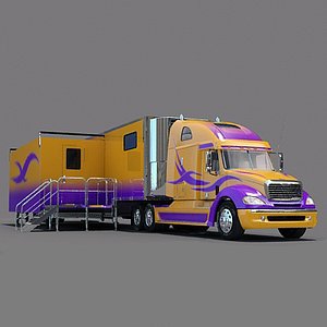 Freightliner Columbia with Single expandable trailer