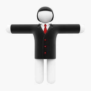 3d rigged biped model