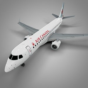 air canada embraer190 l564 3D