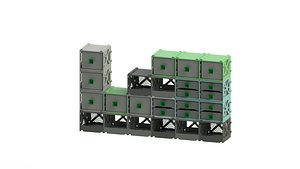 Storage containers shelf 3D print model 3D