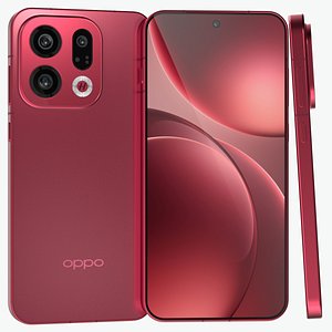 3D OPPO Find X9 Lightchasing Red