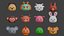 12 Chinese Zodiac Sign Heads