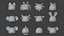 12 Chinese Zodiac Sign Heads