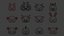 12 Chinese Zodiac Sign Heads