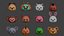 12 Chinese Zodiac Sign Heads