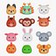 12 Chinese Zodiac Sign Heads