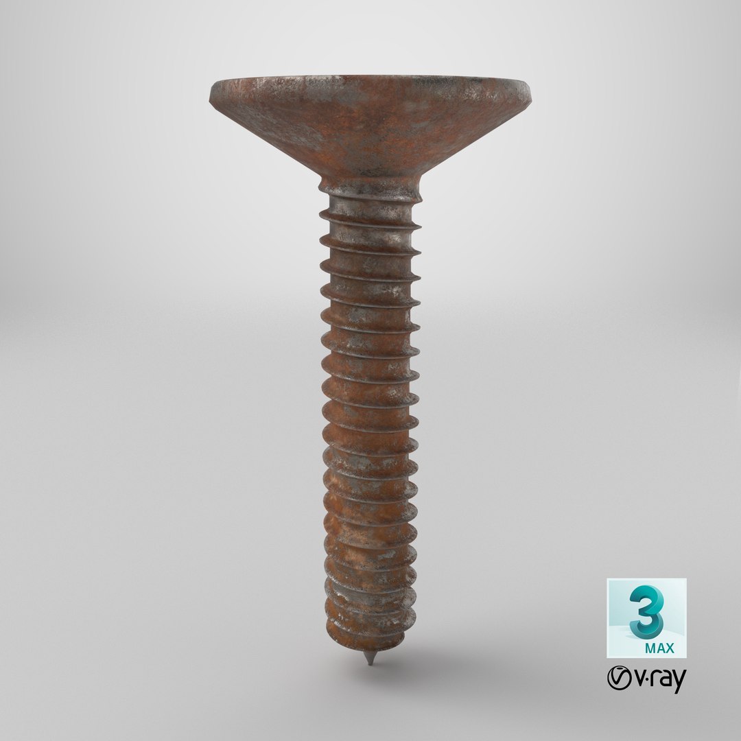 Screw - Rusty - Self Tapping Flat Head Phillips model https://p.turbosquid.com/ts-thumb/vR/iN4Olb/bB/stemcell_max_vray_render/png/1782398696/1920x1080/fit_q87/4c342f94aa3bcb681ee3c9c6ca3213cb8a798564/stemcell_max_vray_render.jpg