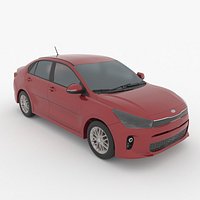 Kia Rio Sedan 2018 Exterior only body and chassis