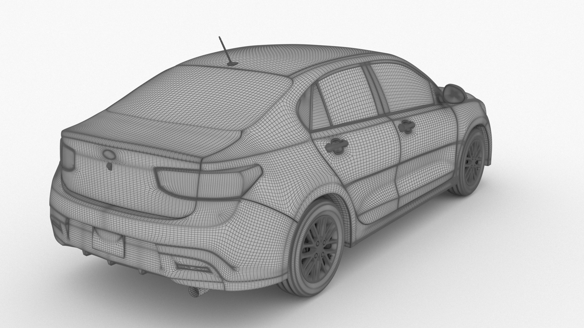 Kia Rio Sedan 2018 Exterior Only Body And Chassis Model - TurboSquid ...