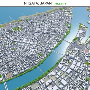 3D model city area building