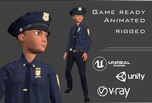 policewoman policeman - model