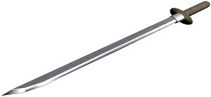 free katana japanese sword 3d model