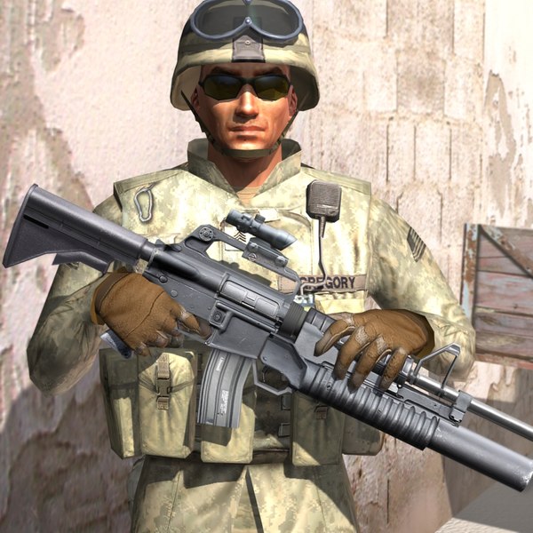 soldier military 3d model