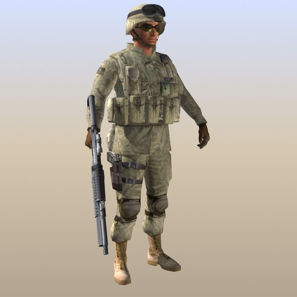 soldier military 3d model