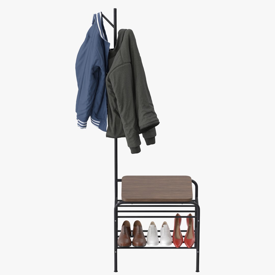 Industrial Style Coat Rack 3D Model - TurboSquid 2038681
