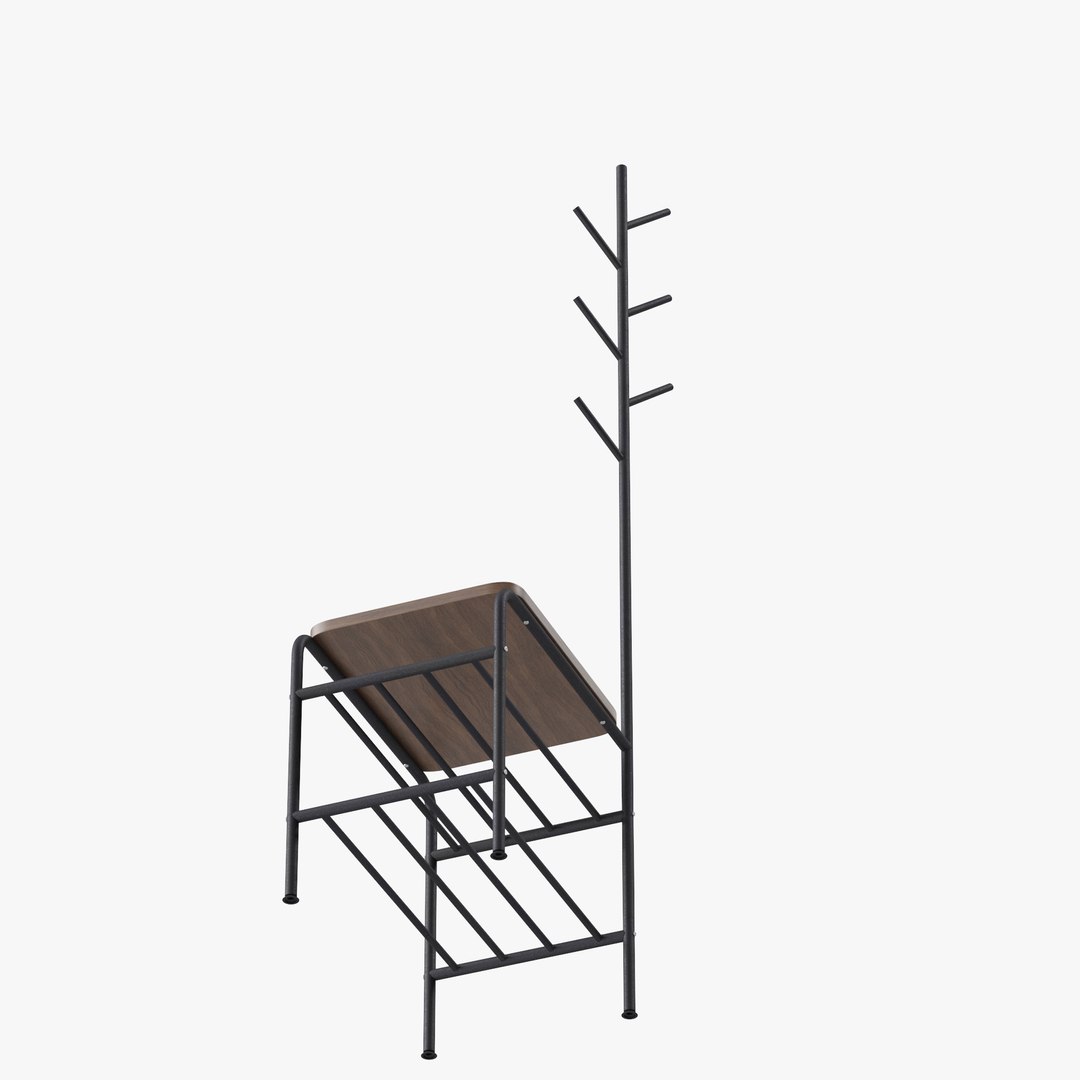 Industrial Style Coat Rack 3D Model - TurboSquid 2038681