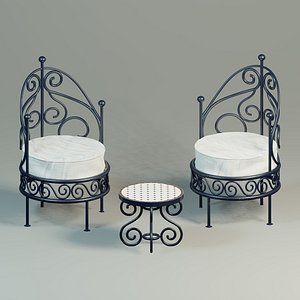 furniture set designed 3D model