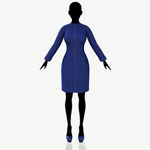 3D fashion clothing coat