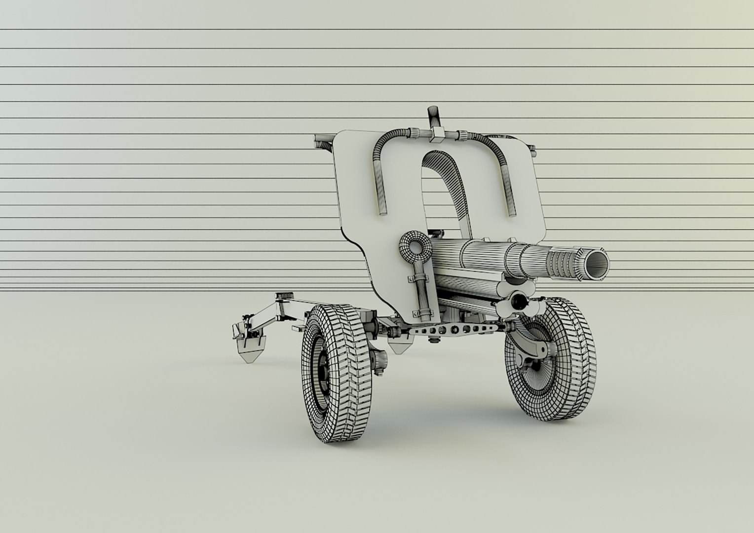 Howitzer 105mm Cannon Gun Model TurboSquid 2062851