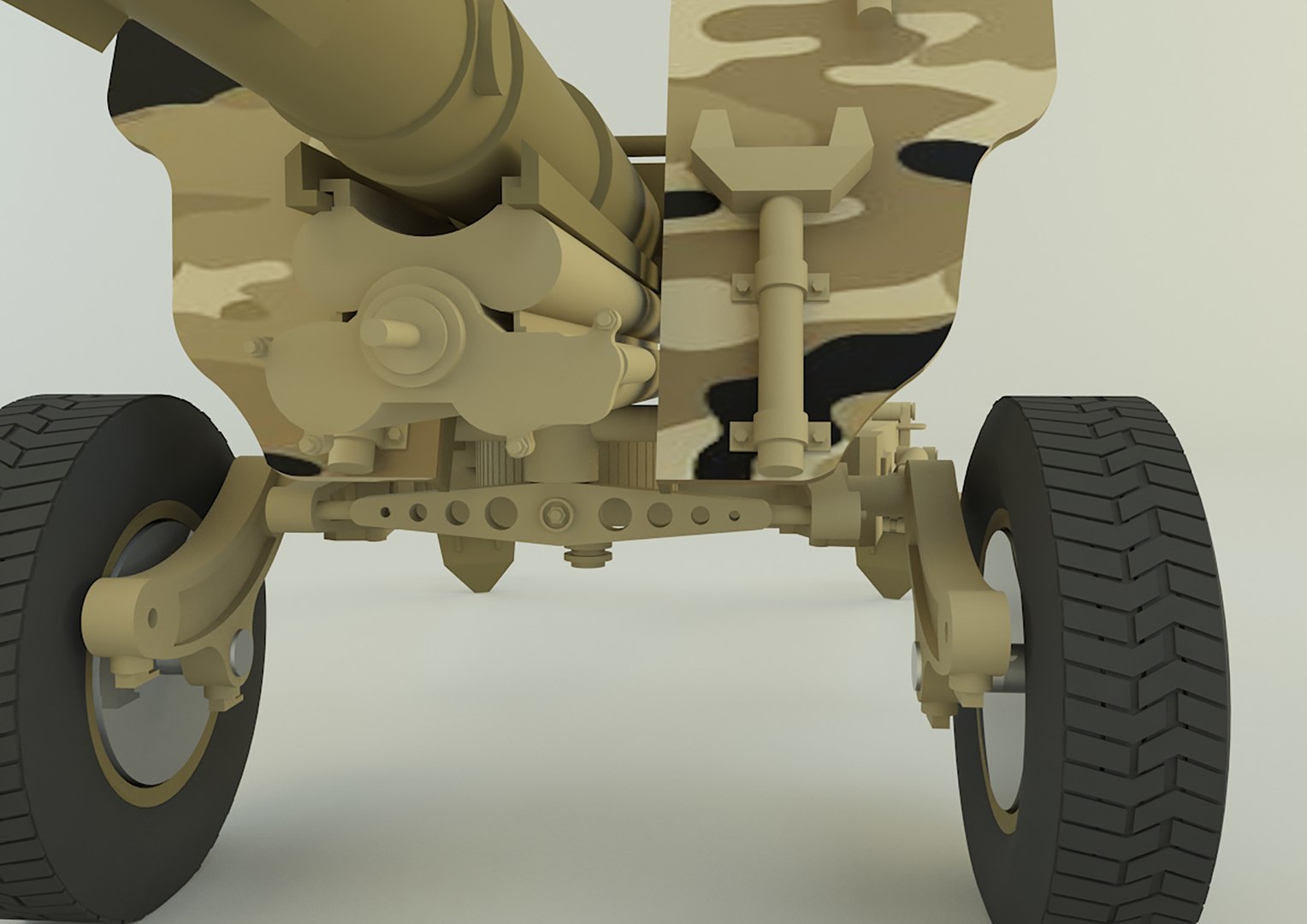 Howitzer 105mm Cannon Gun Model - TurboSquid 2062851