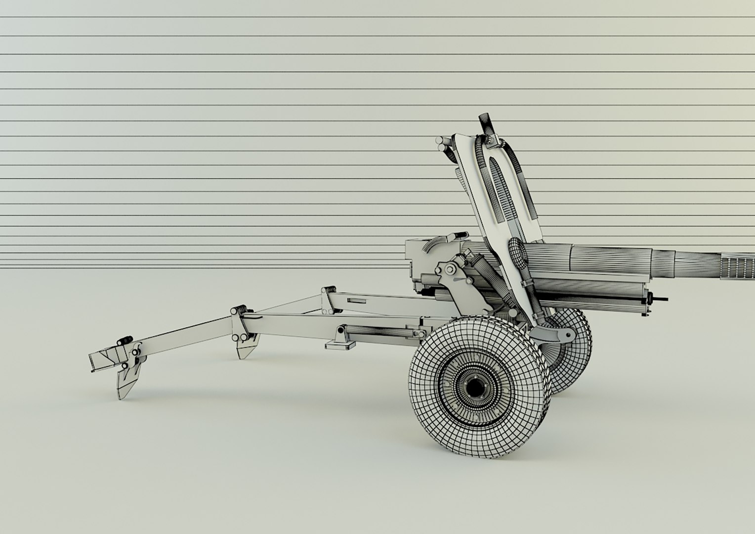 Howitzer 105mm Cannon Gun Model - TurboSquid 2062851