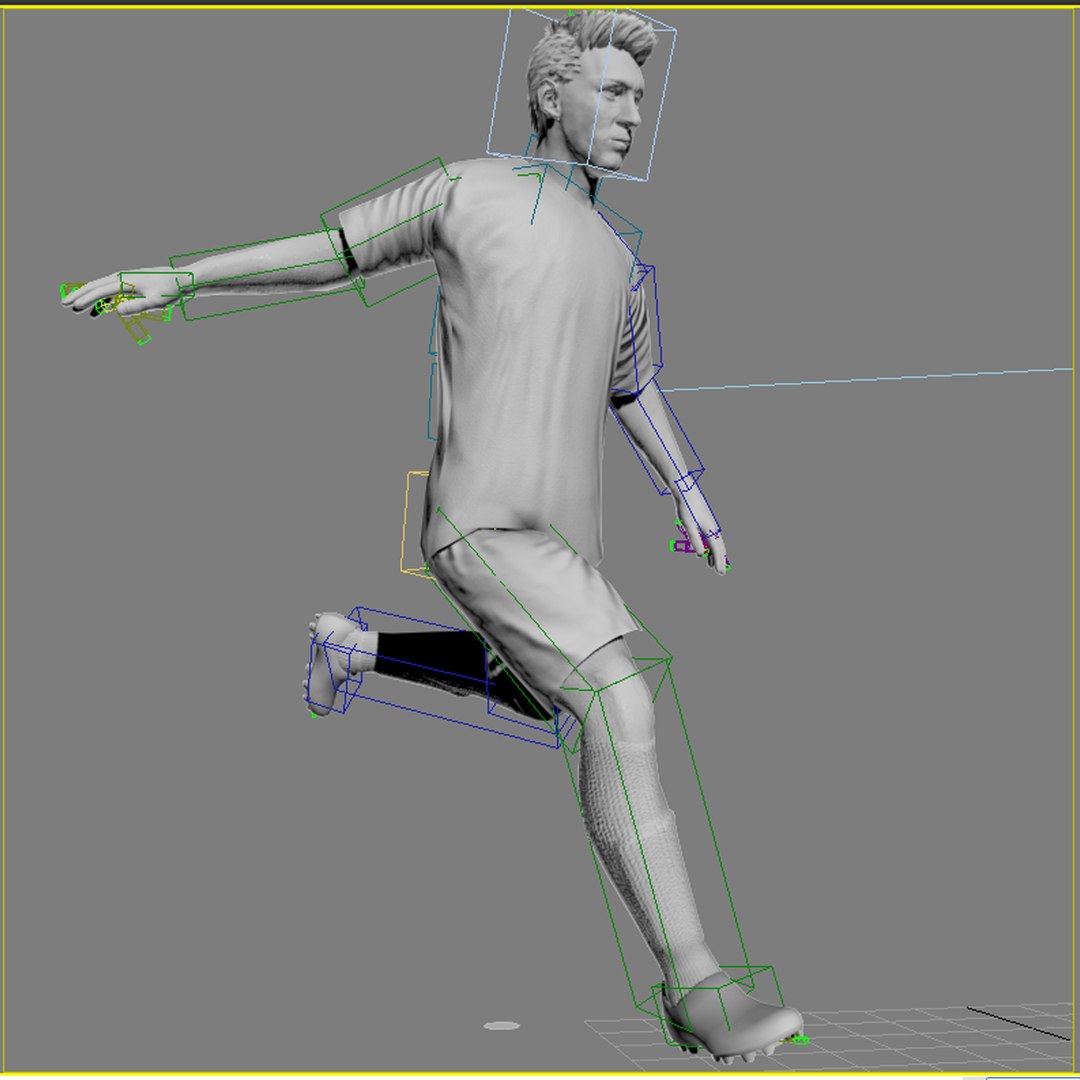 3d model rigged lionel messi