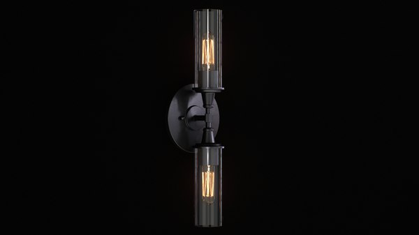 3D Shades of Light Double Bullet Glass Wall Sconce TurboSquid
