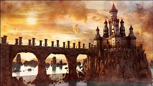 fantasy castle 3d model