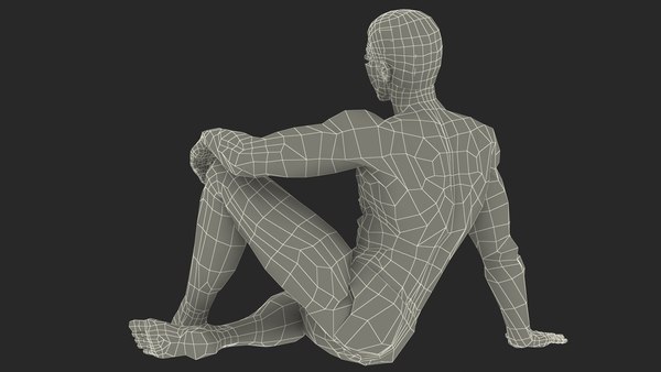 African american man sitting 3D model - TurboSquid 1705269