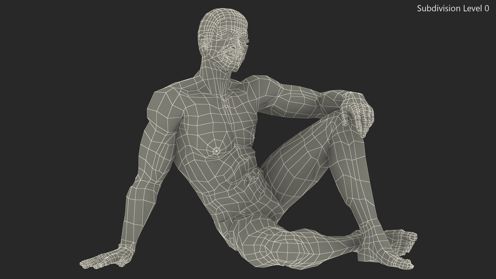 African american man sitting 3D model - TurboSquid 1705269