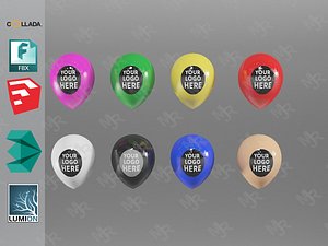 balloons pack 3D model