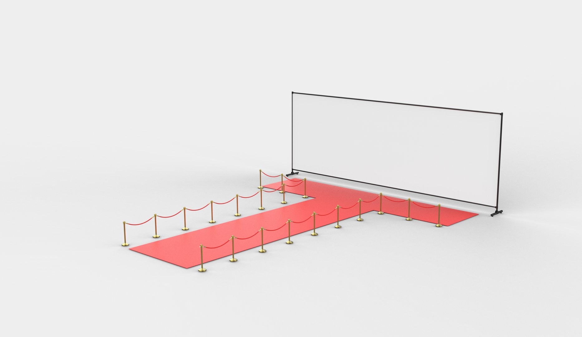 3D Red Carpet Backdrop Template 3D Model - TurboSquid 2546959