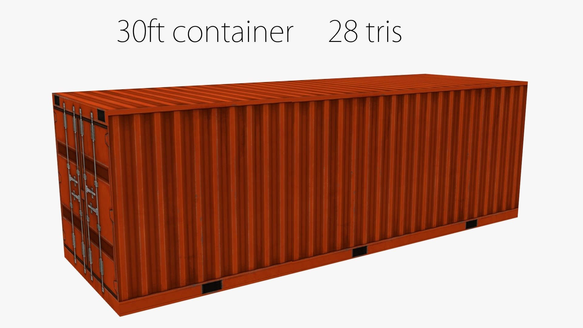 Red Shipping Containers Pack 3ds