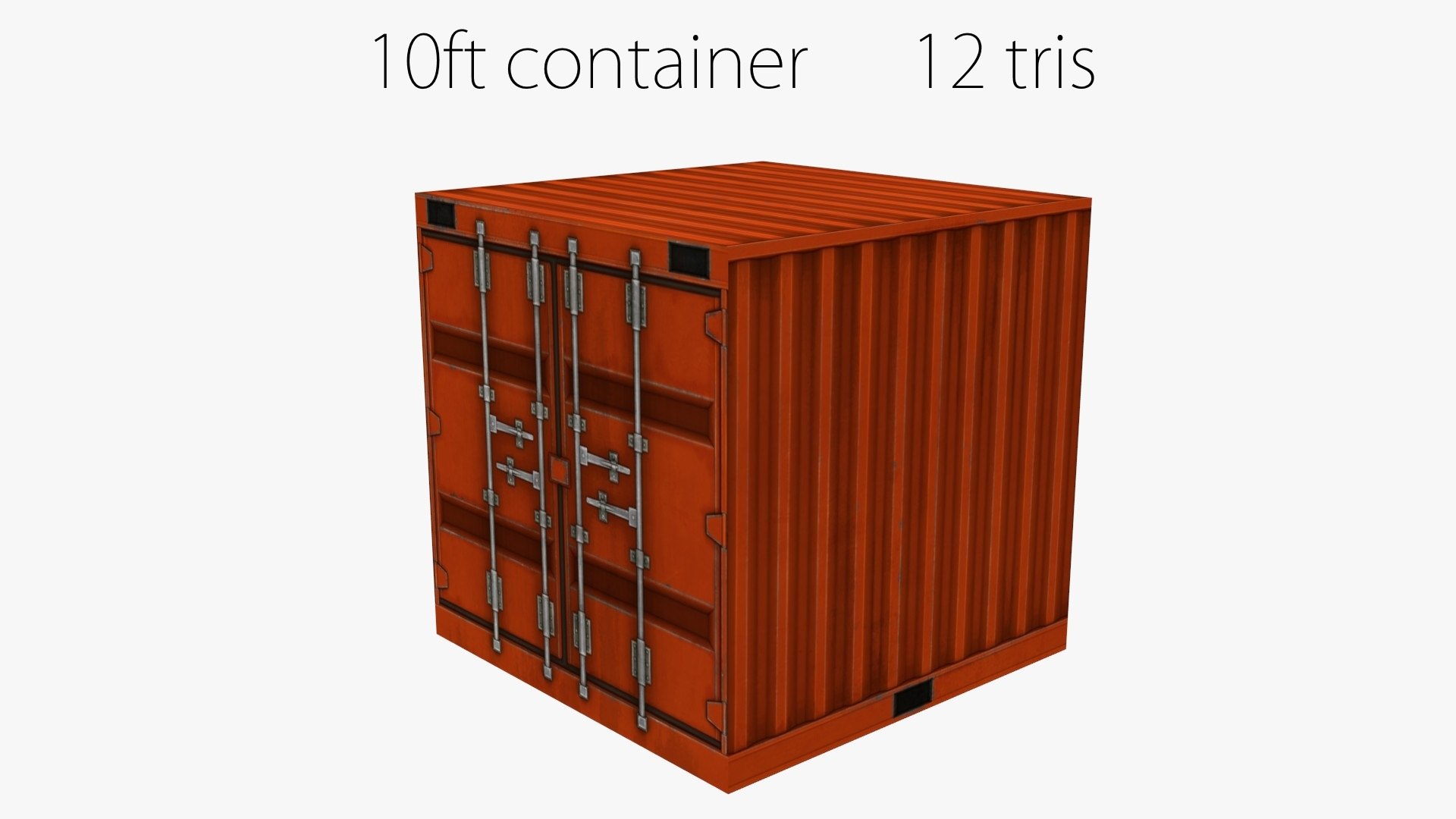 Red Shipping Containers Pack 3ds