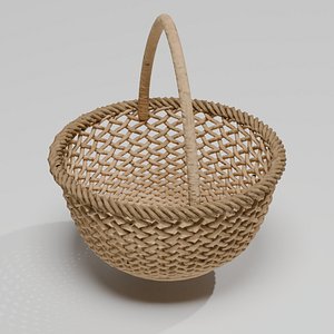 Woven Wicker Basket model