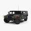 Troop Carrier HMMWV m1035 Rigged Camo 3D Model
