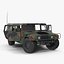 Troop Carrier HMMWV m1035 Rigged Camo 3D Model