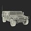 Troop Carrier HMMWV m1035 Rigged Camo 3D Model