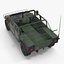 Troop Carrier HMMWV m1035 Rigged Camo 3D Model
