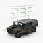 Troop Carrier HMMWV m1035 Rigged Camo 3D Model