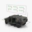 Troop Carrier HMMWV m1035 Rigged Camo 3D Model