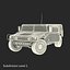Troop Carrier HMMWV m1035 Rigged Camo 3D Model