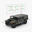 Troop Carrier HMMWV m1035 Rigged Camo 3D Model