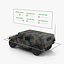 Troop Carrier HMMWV m1035 Rigged Camo 3D Model