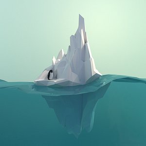low poly iceberg